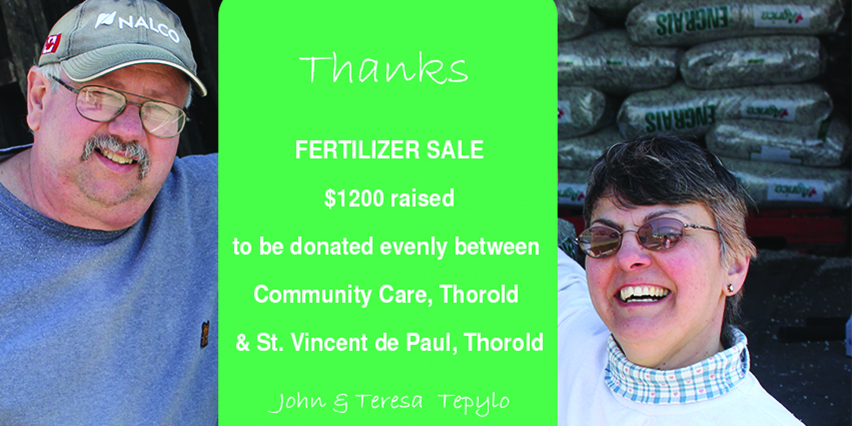Fertilizer Sale Thanks Thorold