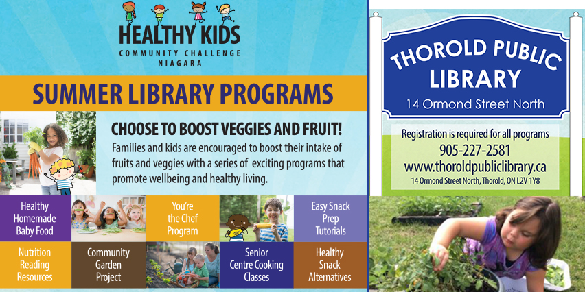Kids healthy garden program Thorold Public Library