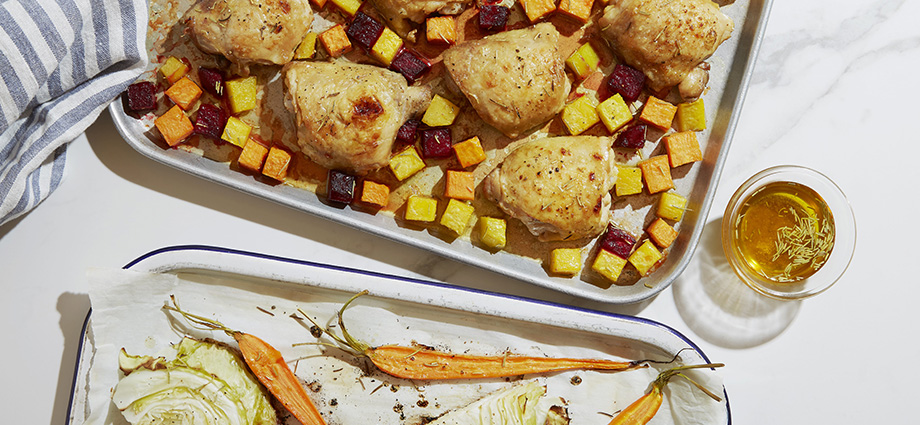 crispy chicken with fall root vegetables recipe thorold
