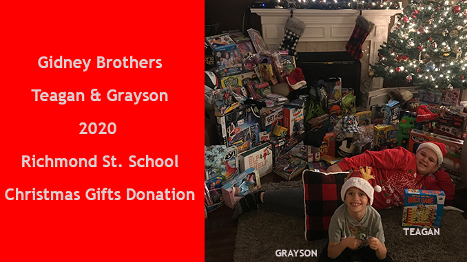 Gidney brothers fulfill students Christmas wish list
