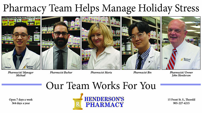 Henderson's pharmacy team - advice manage holiday stress